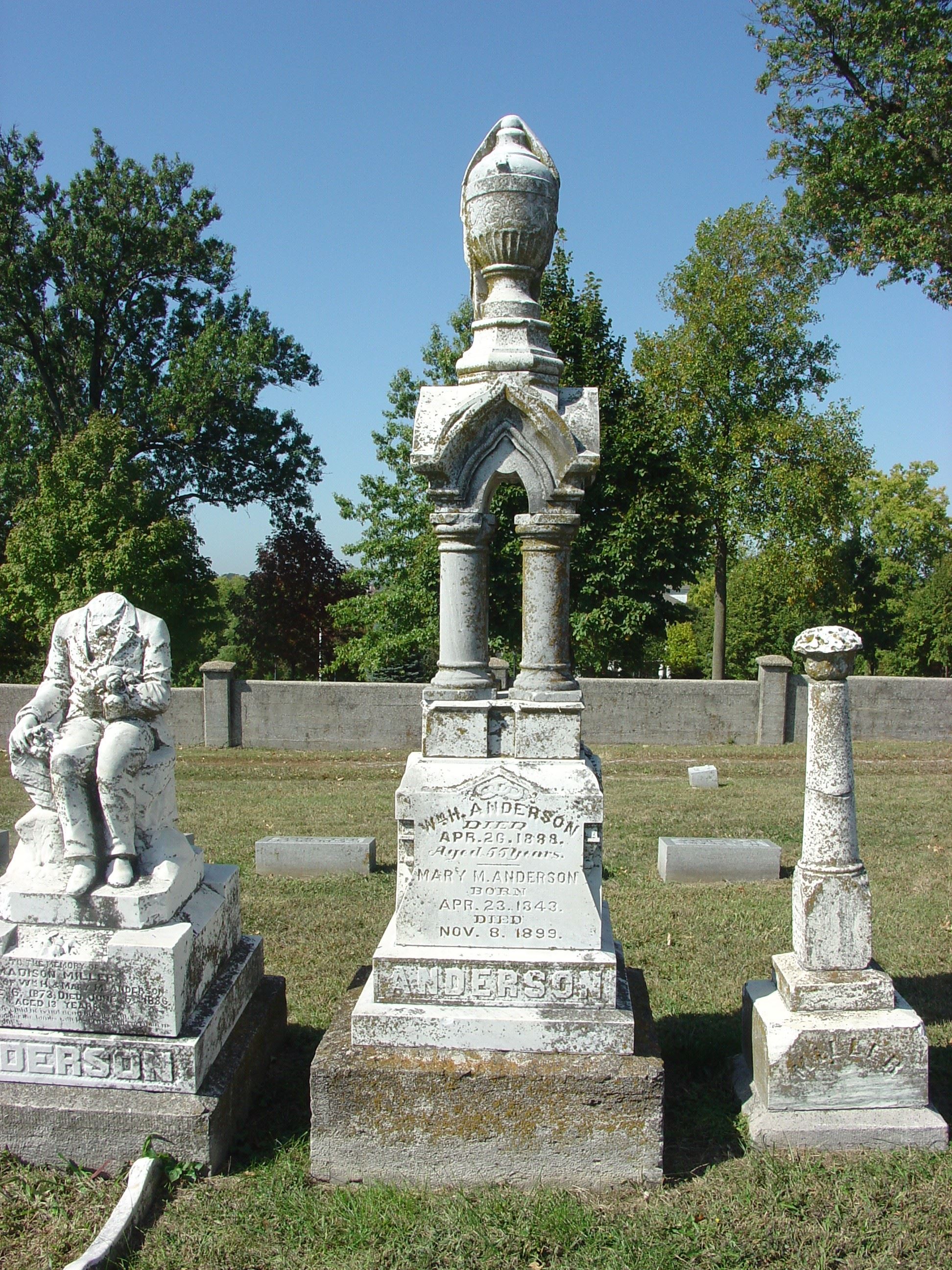 Headstones in Liberty MO Cemetery on the National Registry of Historic Places