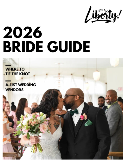 african american bride and groom kissing during wedding ceremony